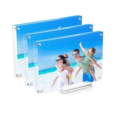 Cadre photo magnétique en acrylique avec support