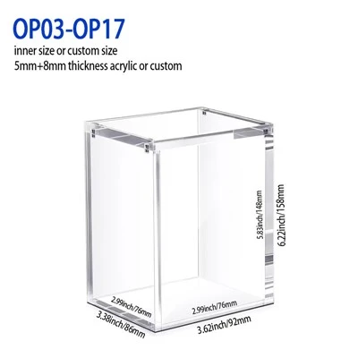 Vitrine de carte acrylique robuste de 8 mm pour la série de cartes TCG d'une seule pièce